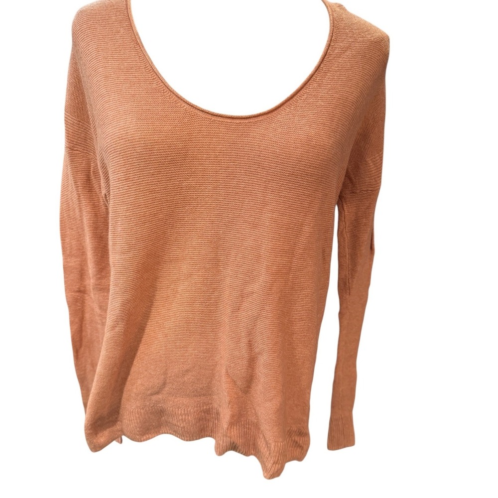Madewell Womens Small Merino Wool Alpaca Blend Textured Knit Sweater Terracotta
